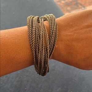 Set of Gunmetal Twisted Wire Stacking Bangles